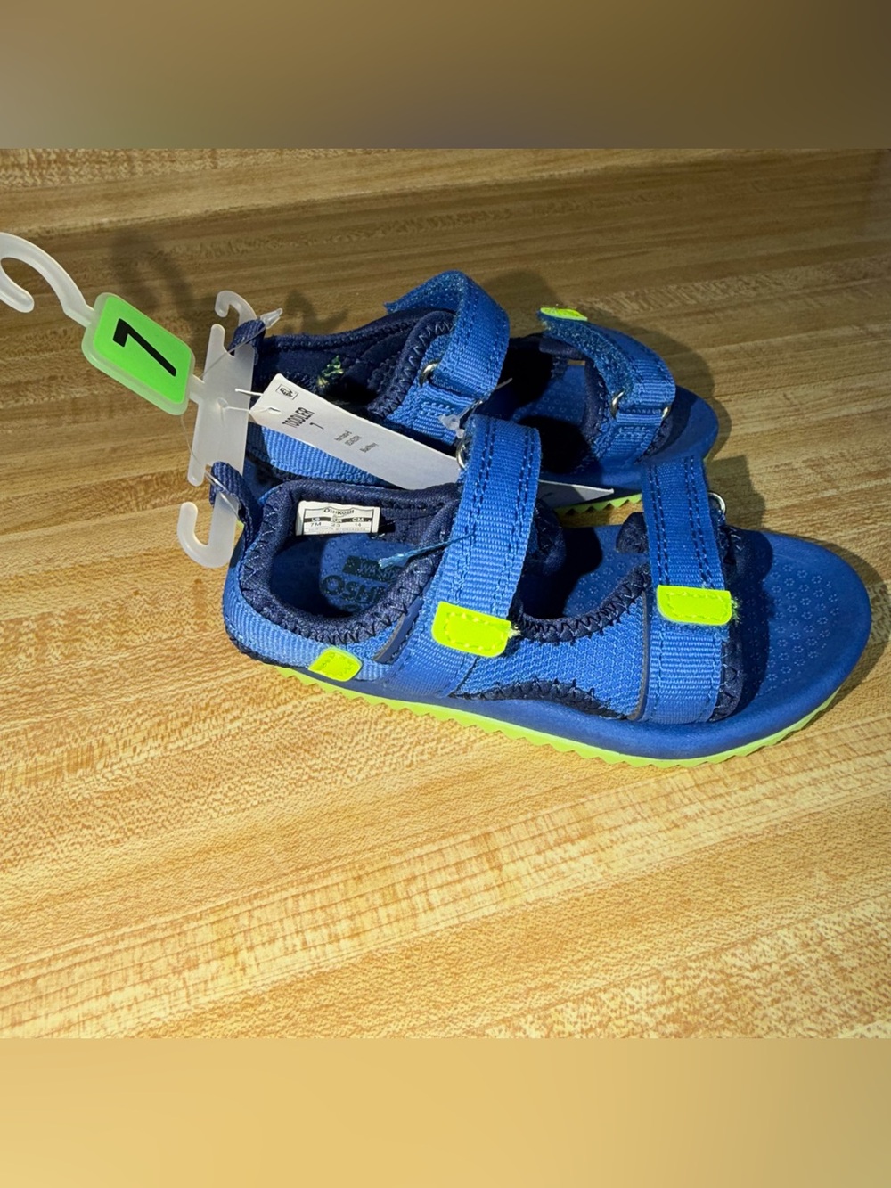 NWT toddler boys‎ size 7 Blue Sport Sandals  beach cute